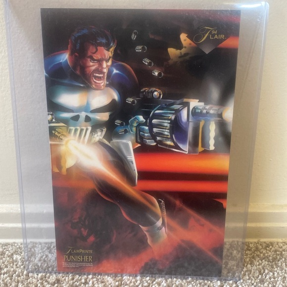 1994 FLAIR PRINTS "PUNISHER" MARVEL COMIC OVERSIZED CARD - Picture 1 of 6